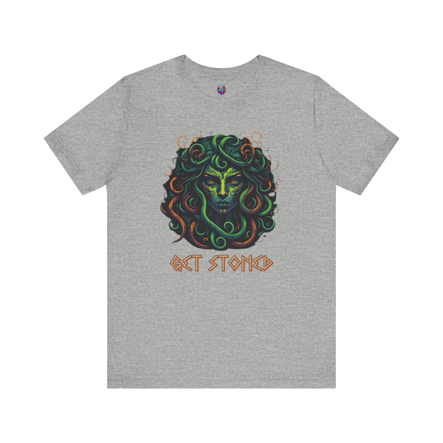 Bella Canvas Medusa "Get Stoned" Greek Style T-Shirt, Mythology-Inspired Graphic Tee, Halloween shirt, Funny Shirt, Medusa Shirt