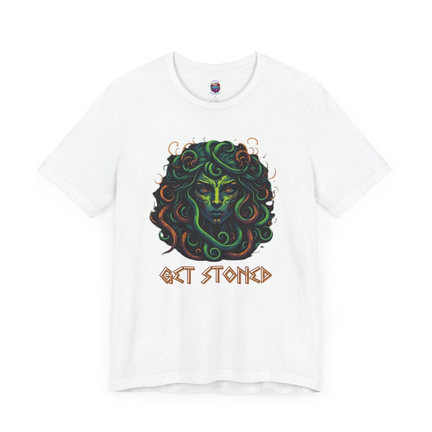 Bella Canvas Medusa "Get Stoned" Greek Style T-Shirt, Mythology-Inspired Graphic Tee, Halloween shirt, Funny Shirt, Medusa Shirt