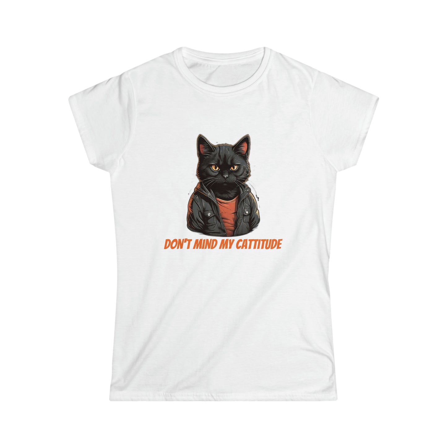 Biker Cat - Women's Softstyle Humor Tee