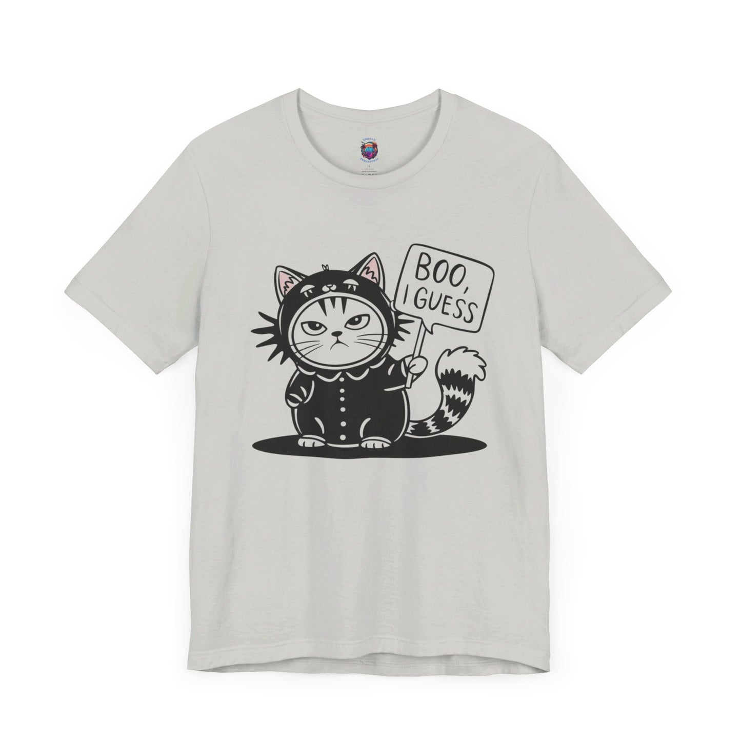 Funny Deadpan Cartoon Cat Boo, I Guess, Bella Canvas T-Shirt, Cute Halloween Costume Tee