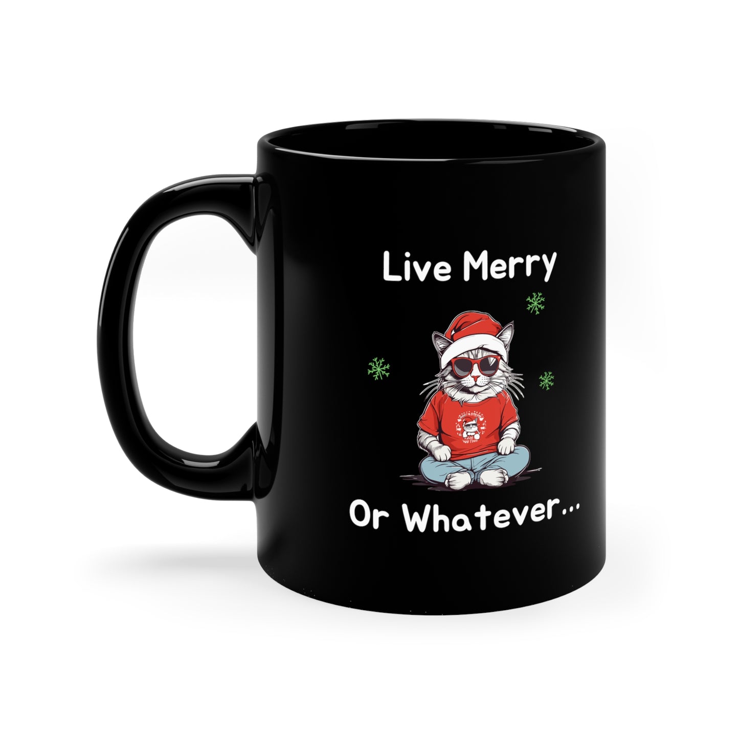 Holiday - Cool Cat 11oz Black Mug