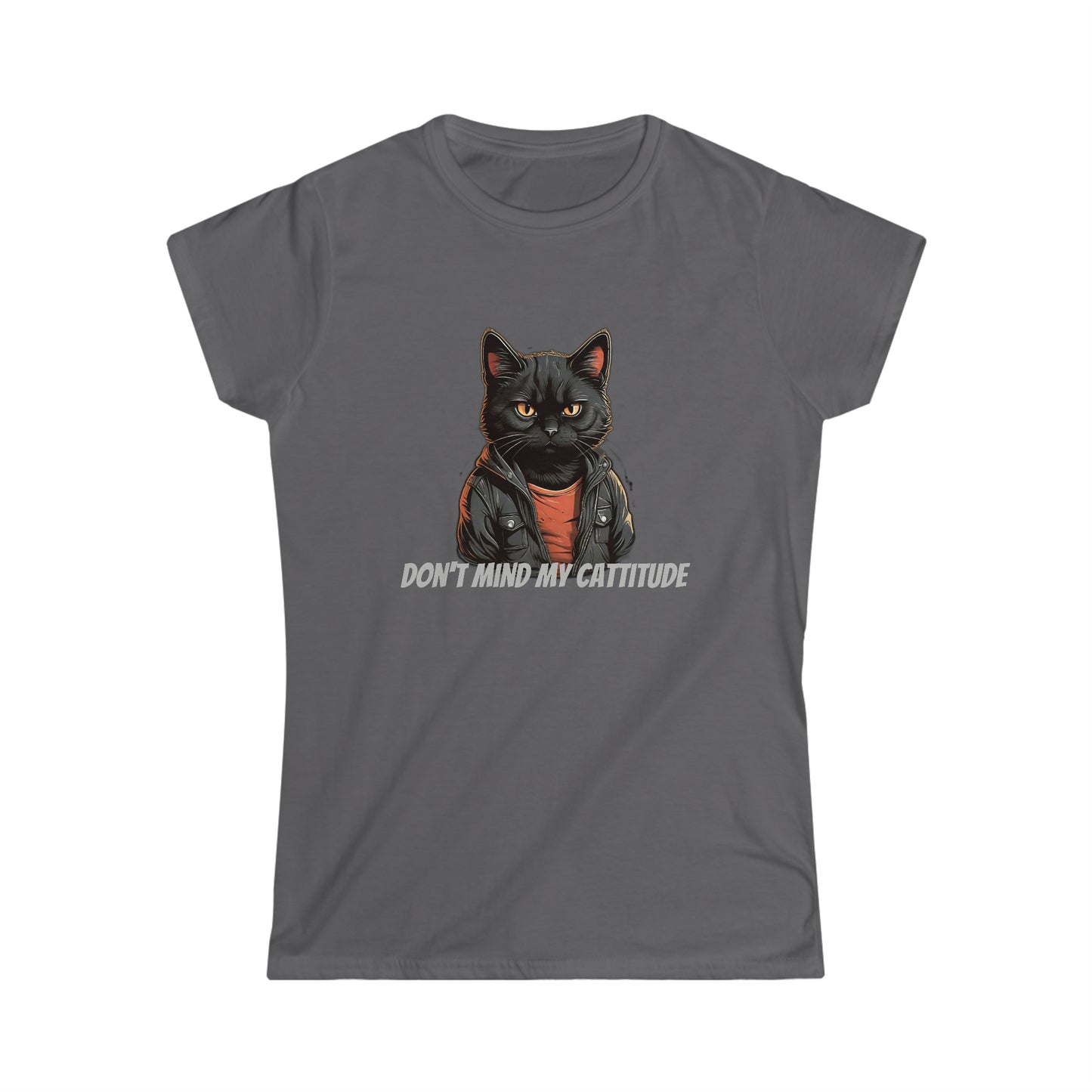 Biker Cat - Women's Softstyle Humor Tee