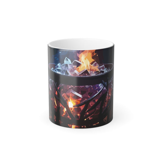 Glistening Crystal Cauldron - Color Morphing Mug, 11oz