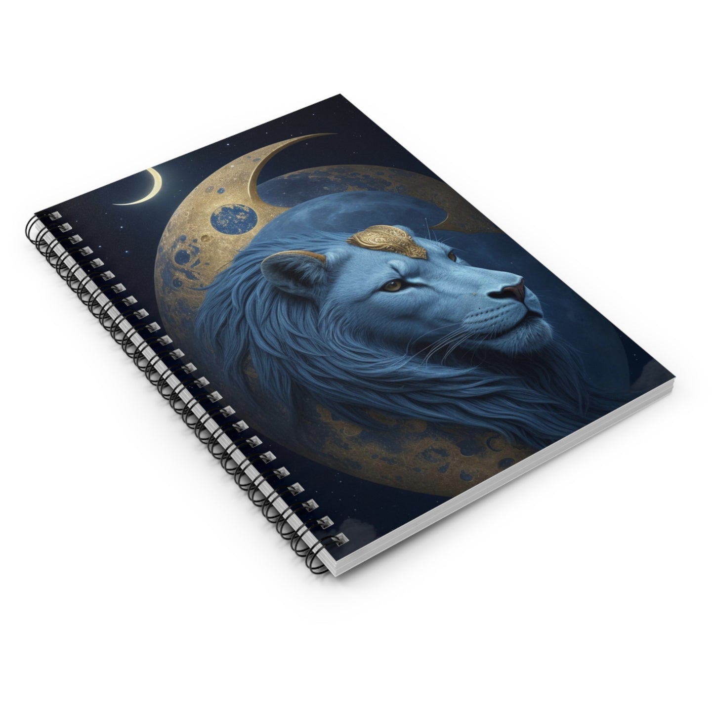 Zodiac Lion Gazer Spiral Notebook - Ruled Line Interior