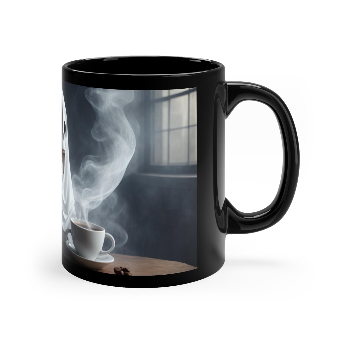 Halloween - Coffee Ghost" 11oz Black Mug