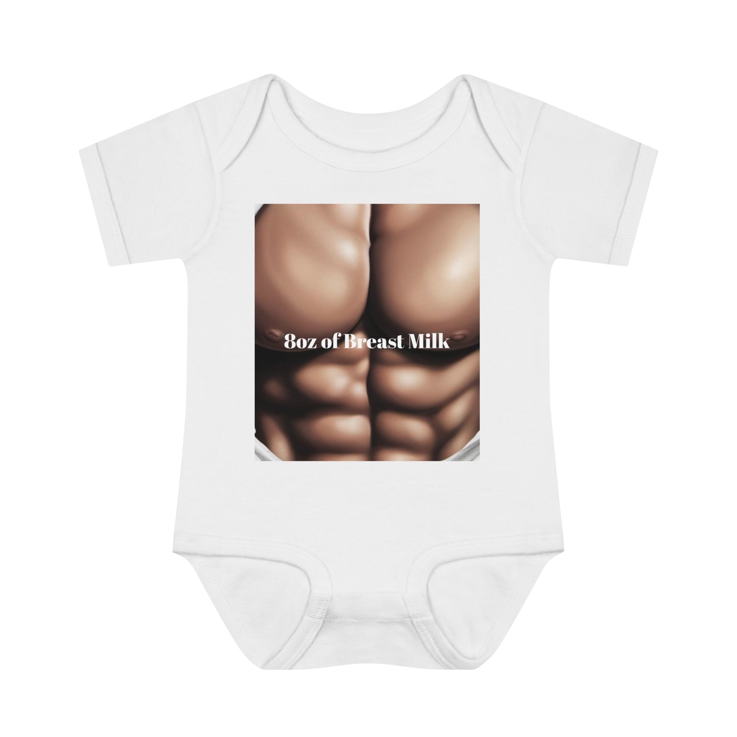 "8oz of Breast Milk" Infant Baby Rib Bodysuit