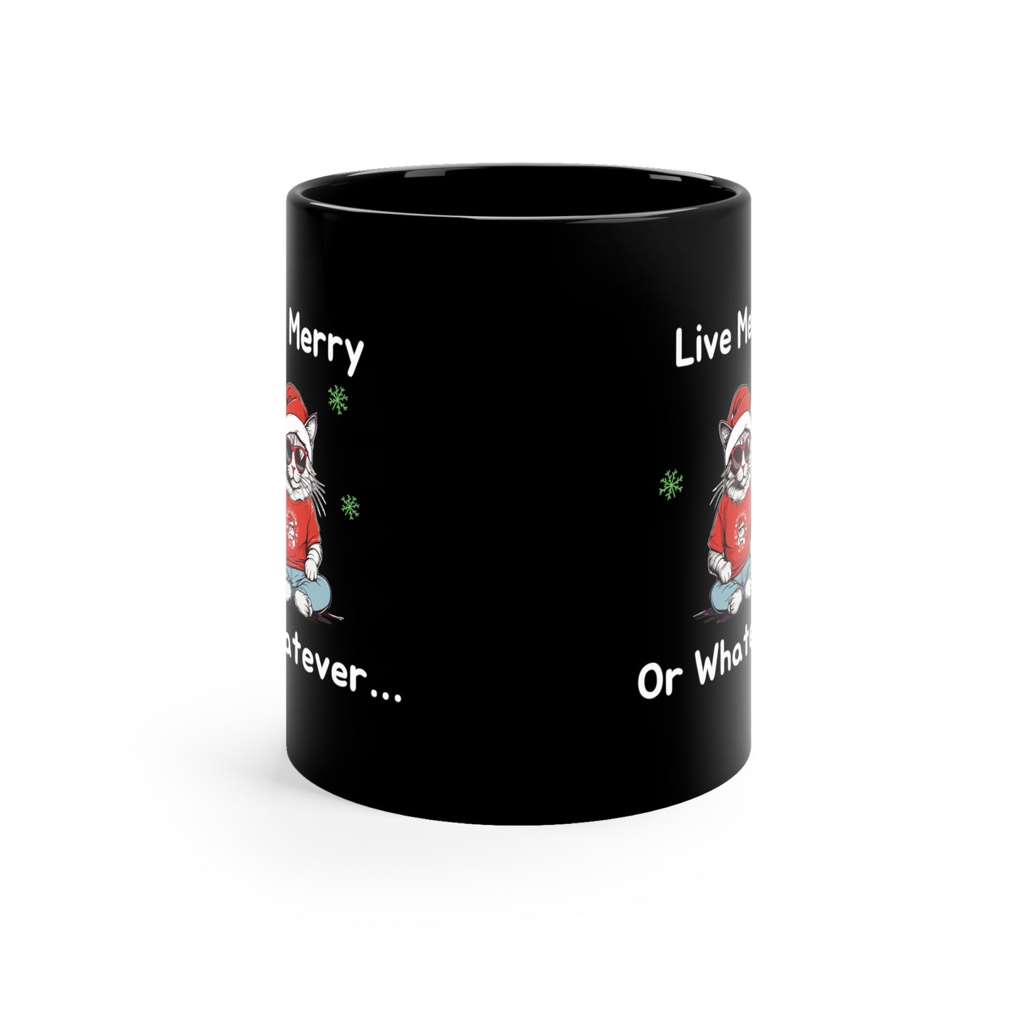 Holiday - Cool Cat 11oz Black Mug