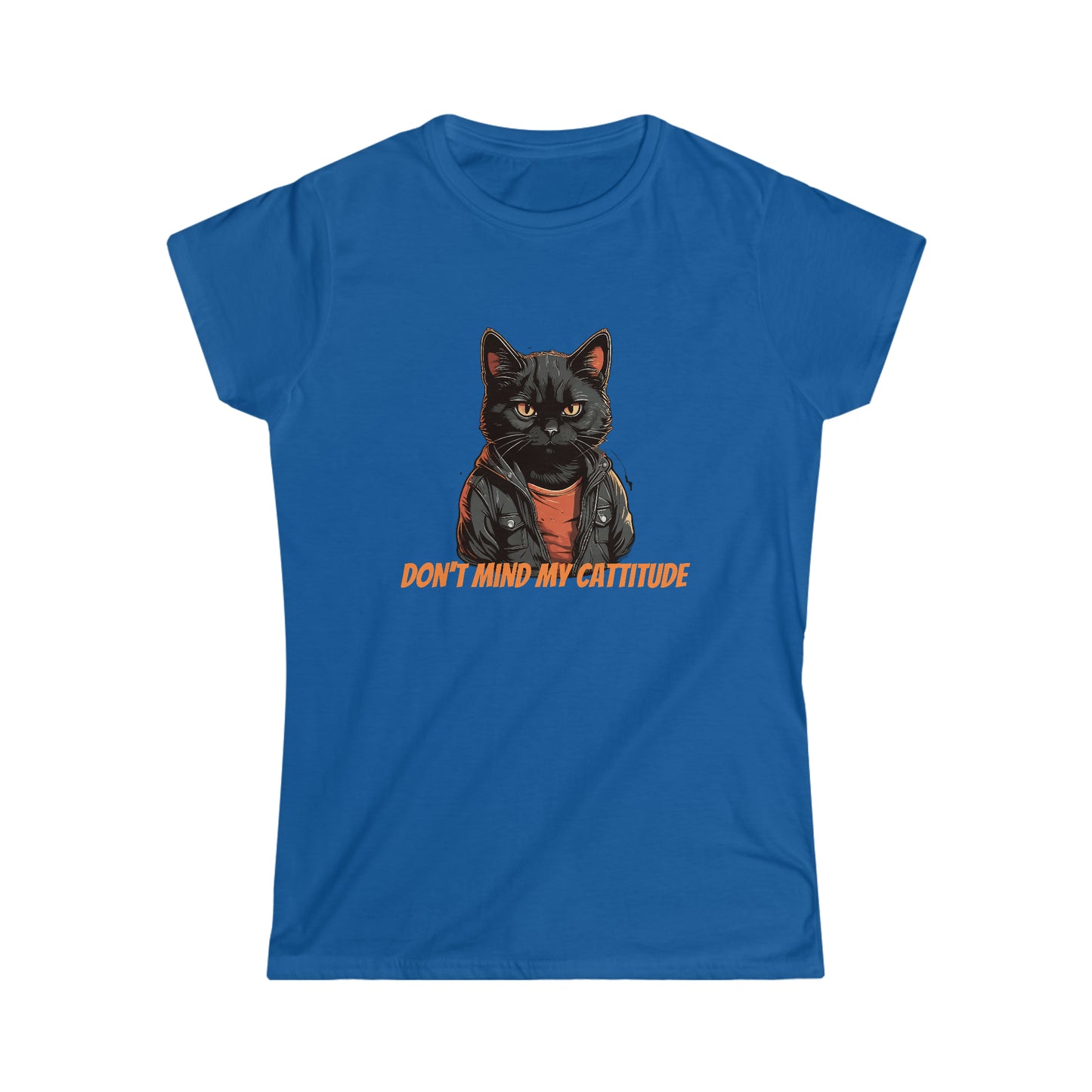 Biker Cat - Women's Softstyle Humor Tee