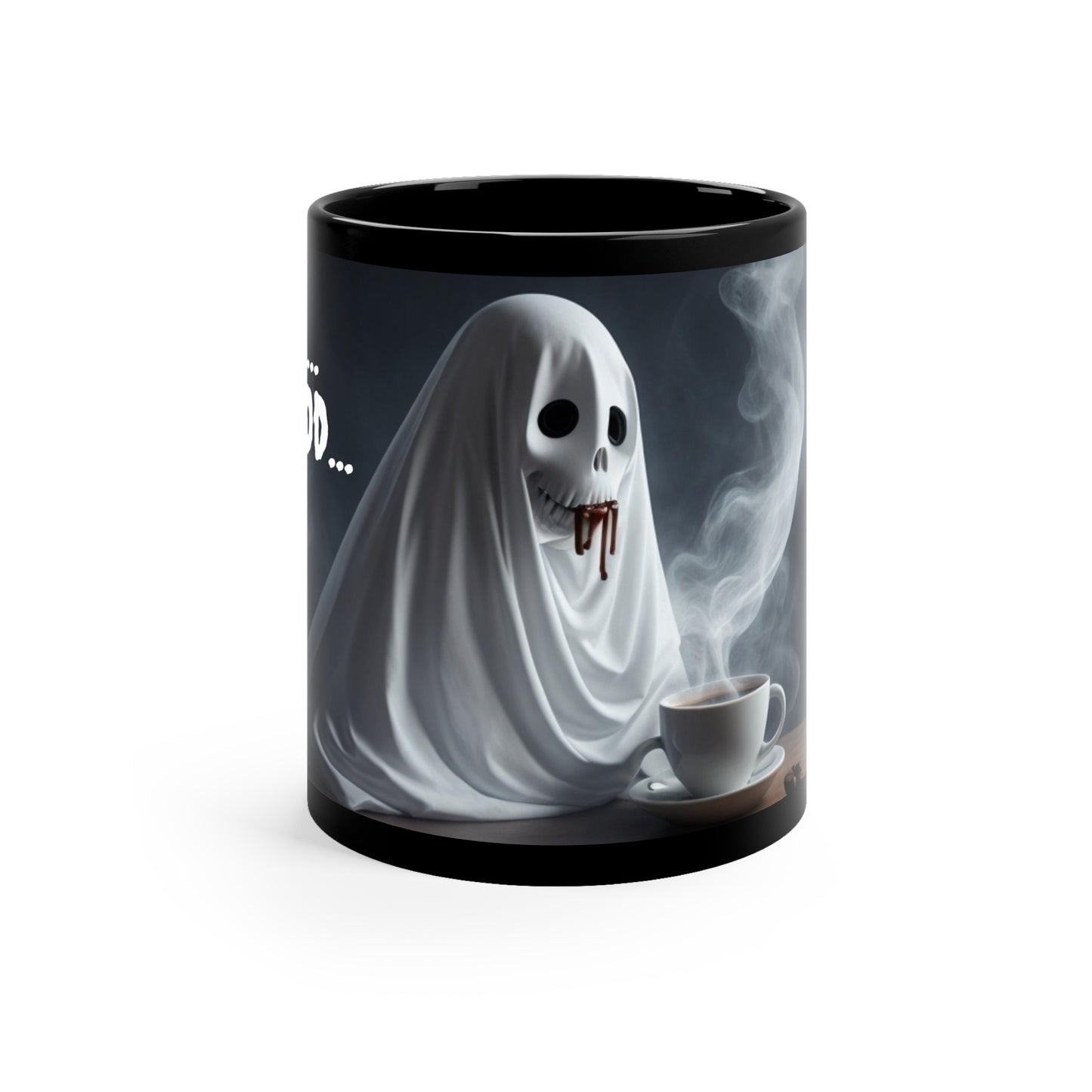 Halloween - Coffee Ghost" 11oz Black Mug