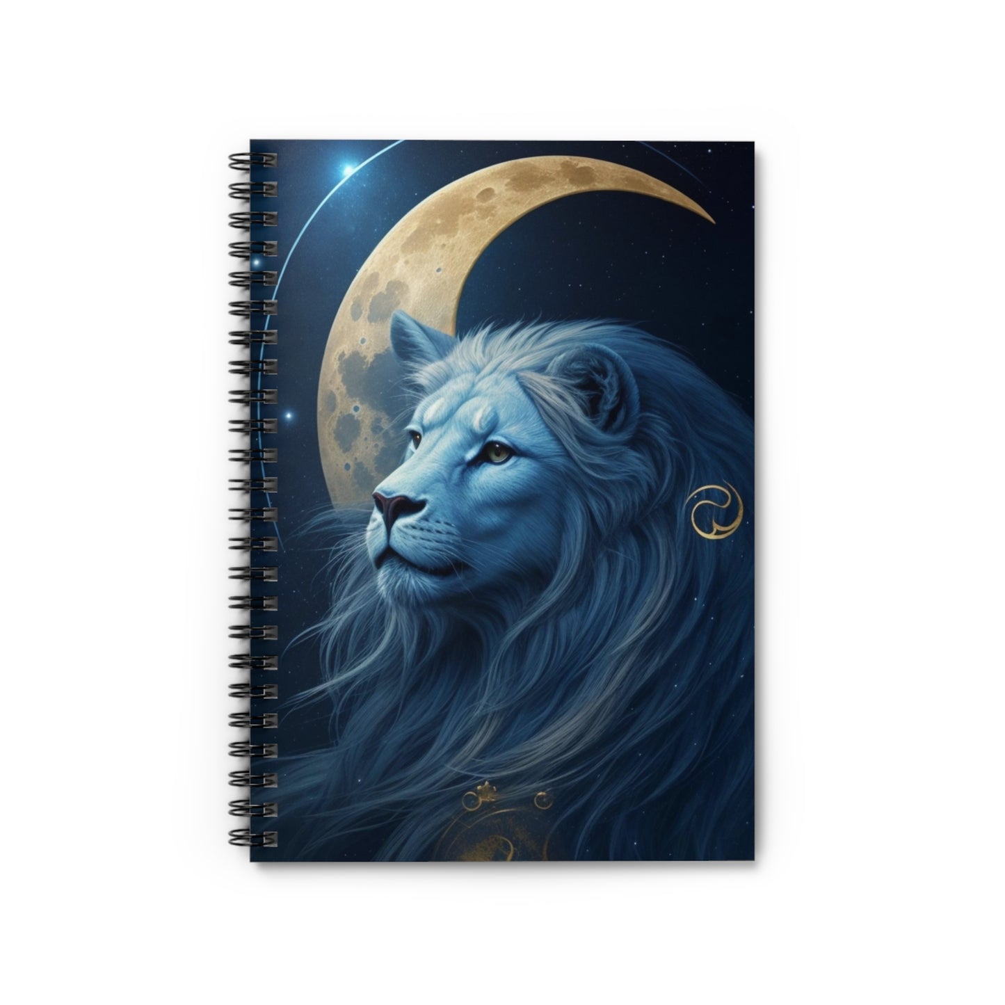 Zodiac Lion Spiral Notebook - Ruled Line Interior