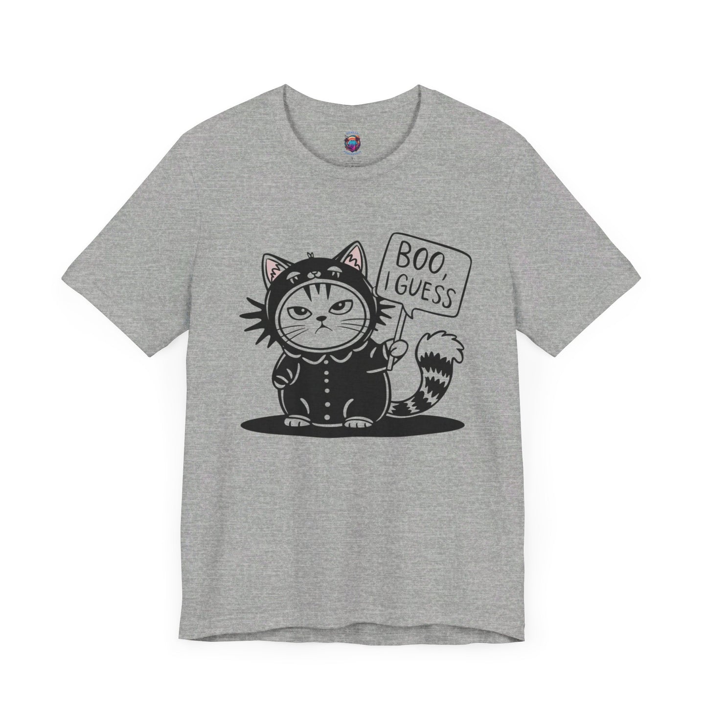 Funny Deadpan Cartoon Cat Boo, I Guess, Bella Canvas T-Shirt, Cute Halloween Costume Tee