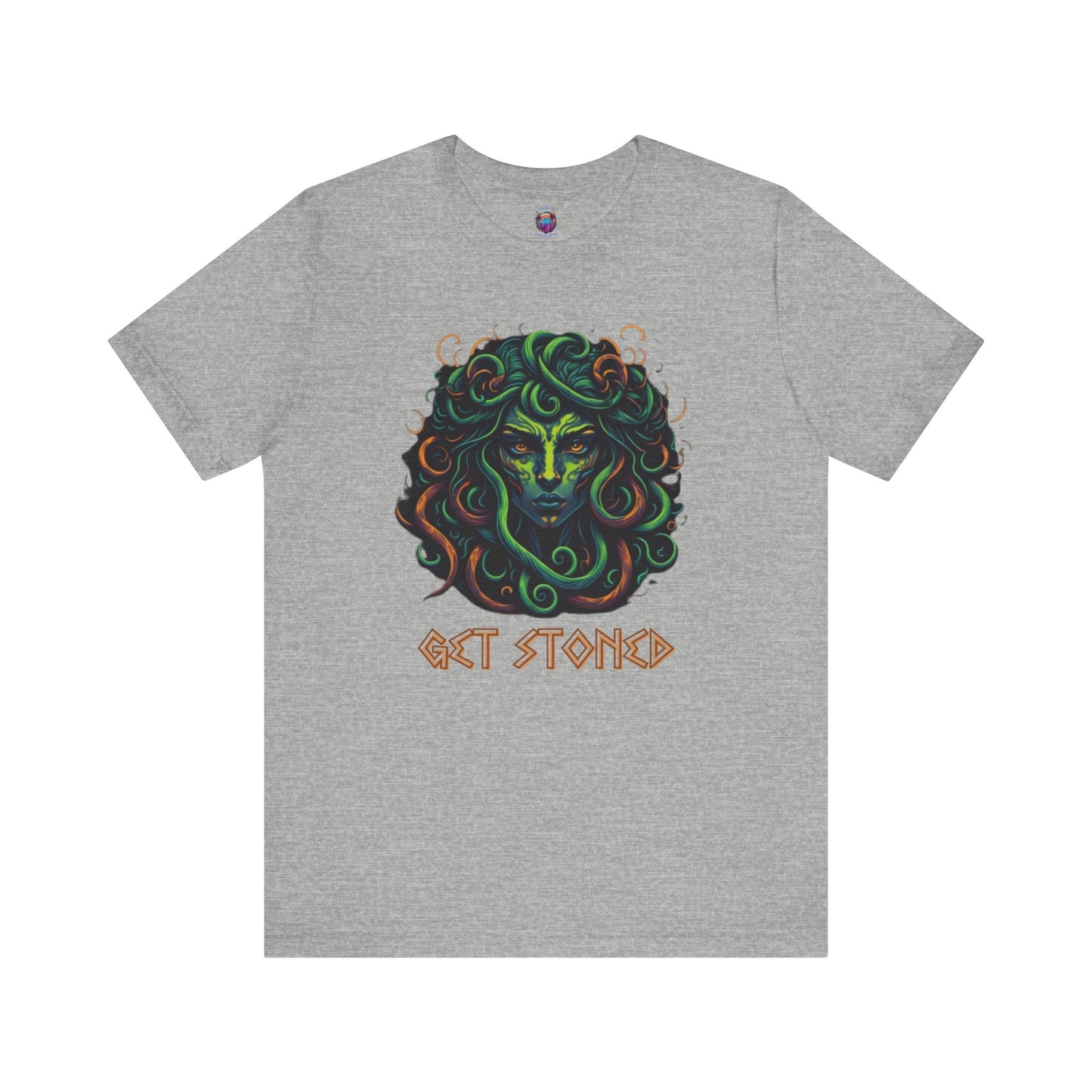 Bella Canvas Medusa "Get Stoned" Greek Style T-Shirt, Mythology-Inspired Graphic Tee, Halloween shirt, Funny Shirt, Medusa Shirt