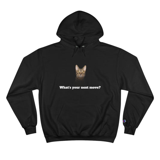 Motivational Quote Champion Hoodie - Loki the Cat Collection