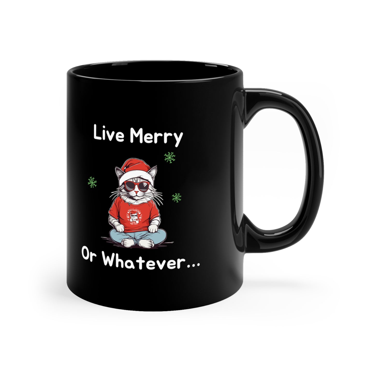 Holiday - Cool Cat 11oz Black Mug