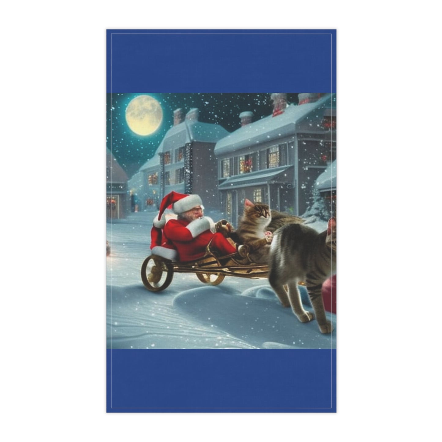 "Santa's Reincats" - Kitchen Towel