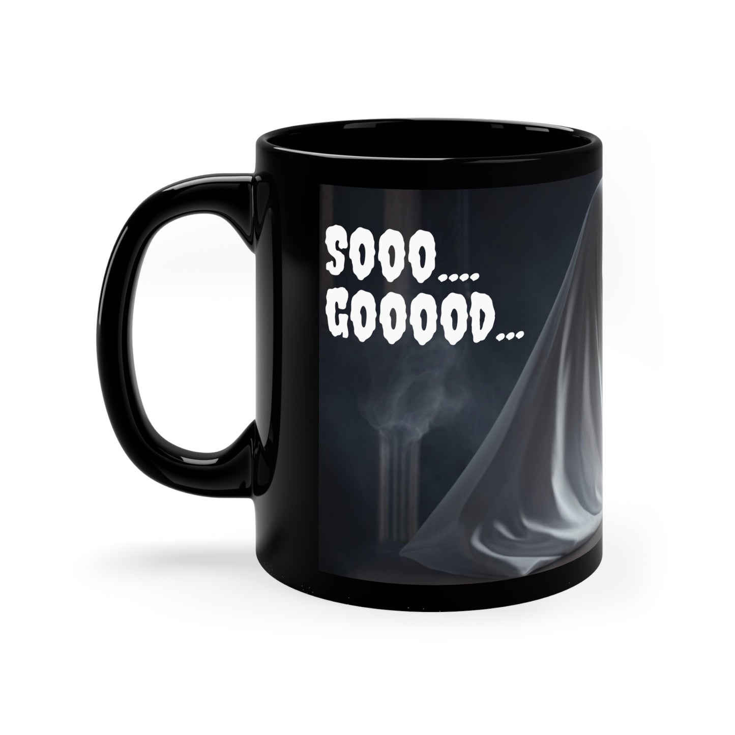 Halloween - Coffee Ghost" 11oz Black Mug