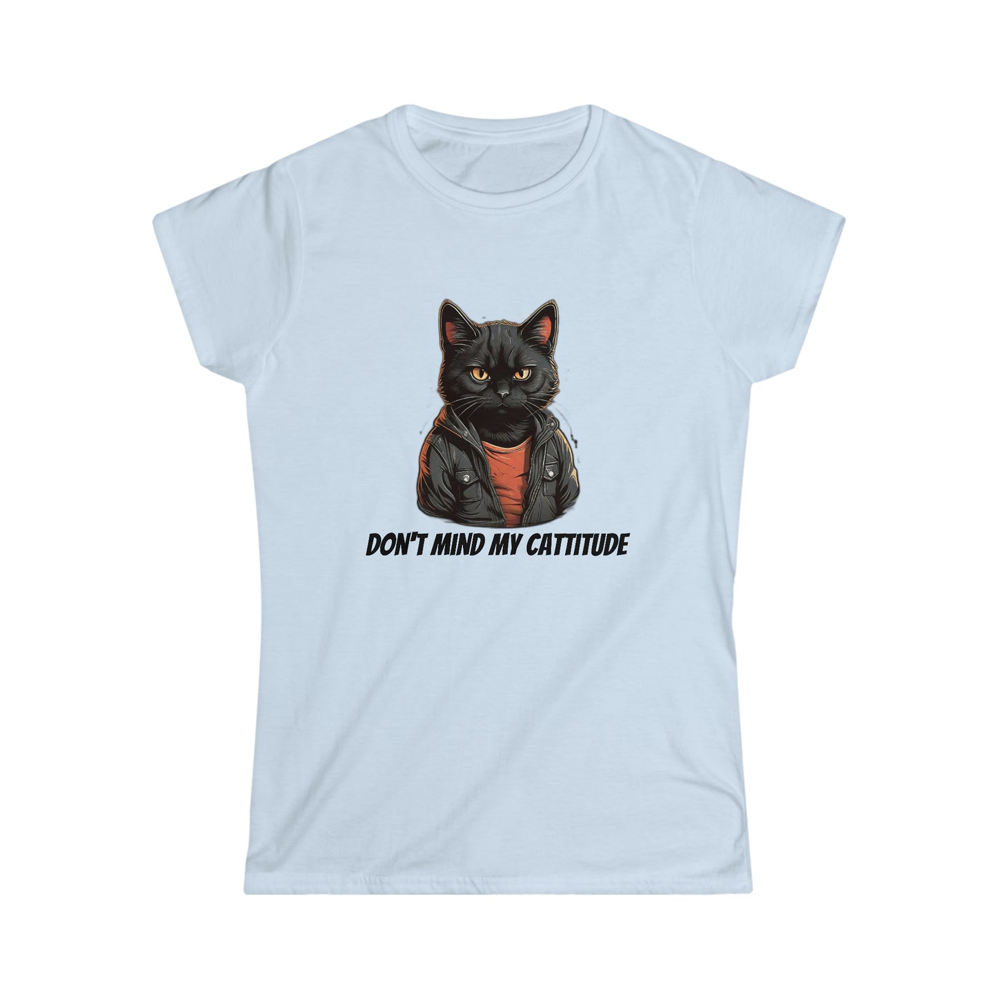 Biker Cat - Women's Softstyle Humor Tee