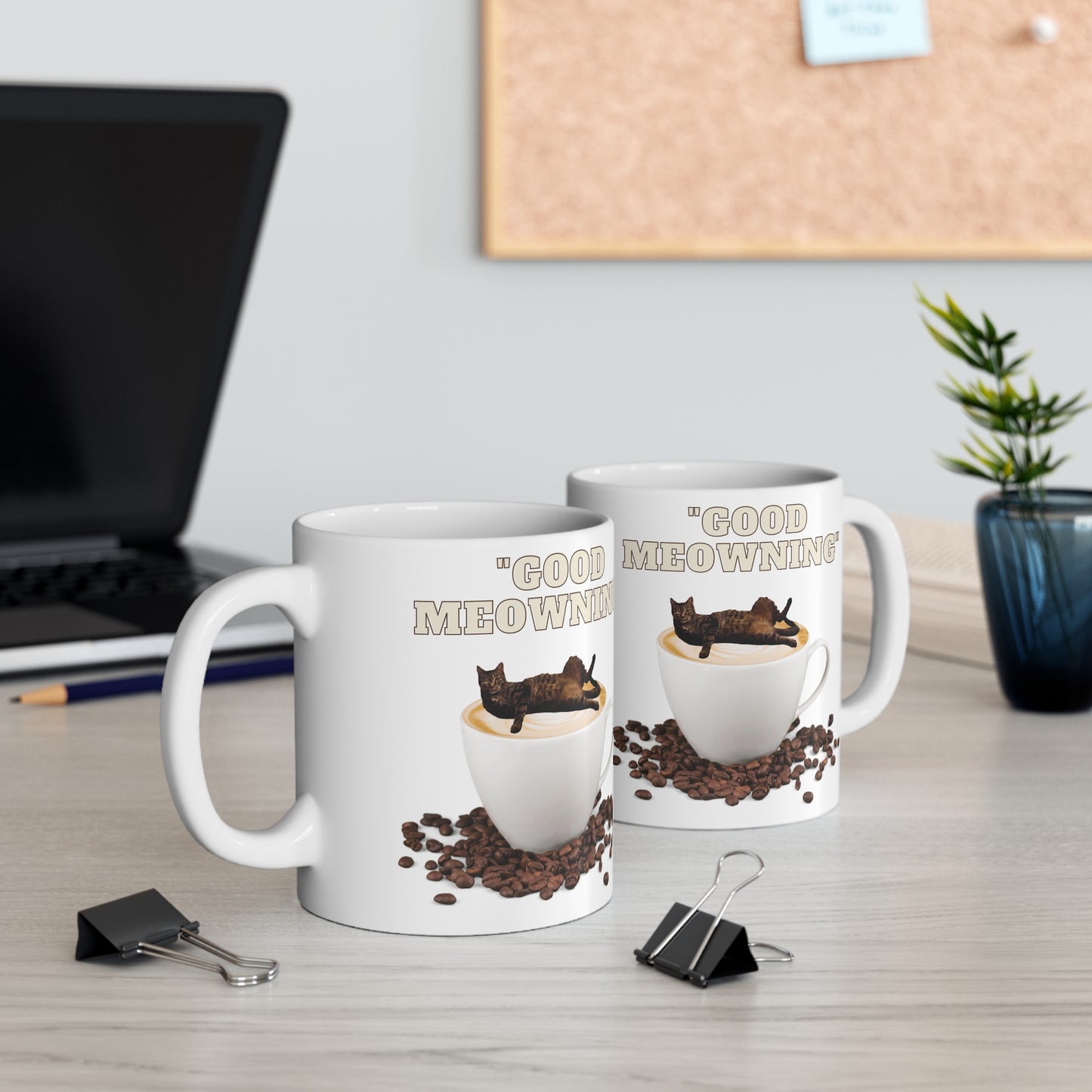 Originally Design Ceramic Coffee Mug - "Good Meowning" (Loki Collection)