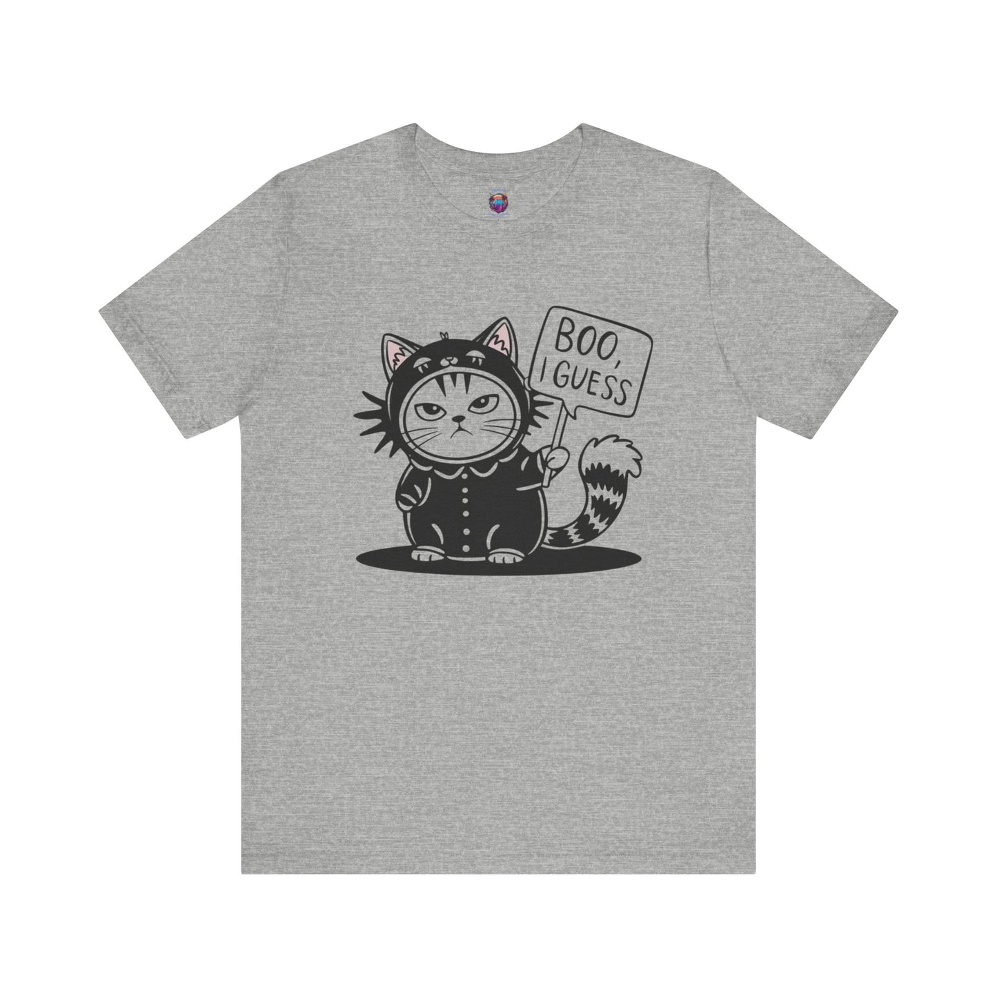 Funny Deadpan Cartoon Cat Boo, I Guess, Bella Canvas T-Shirt, Cute Halloween Costume Tee