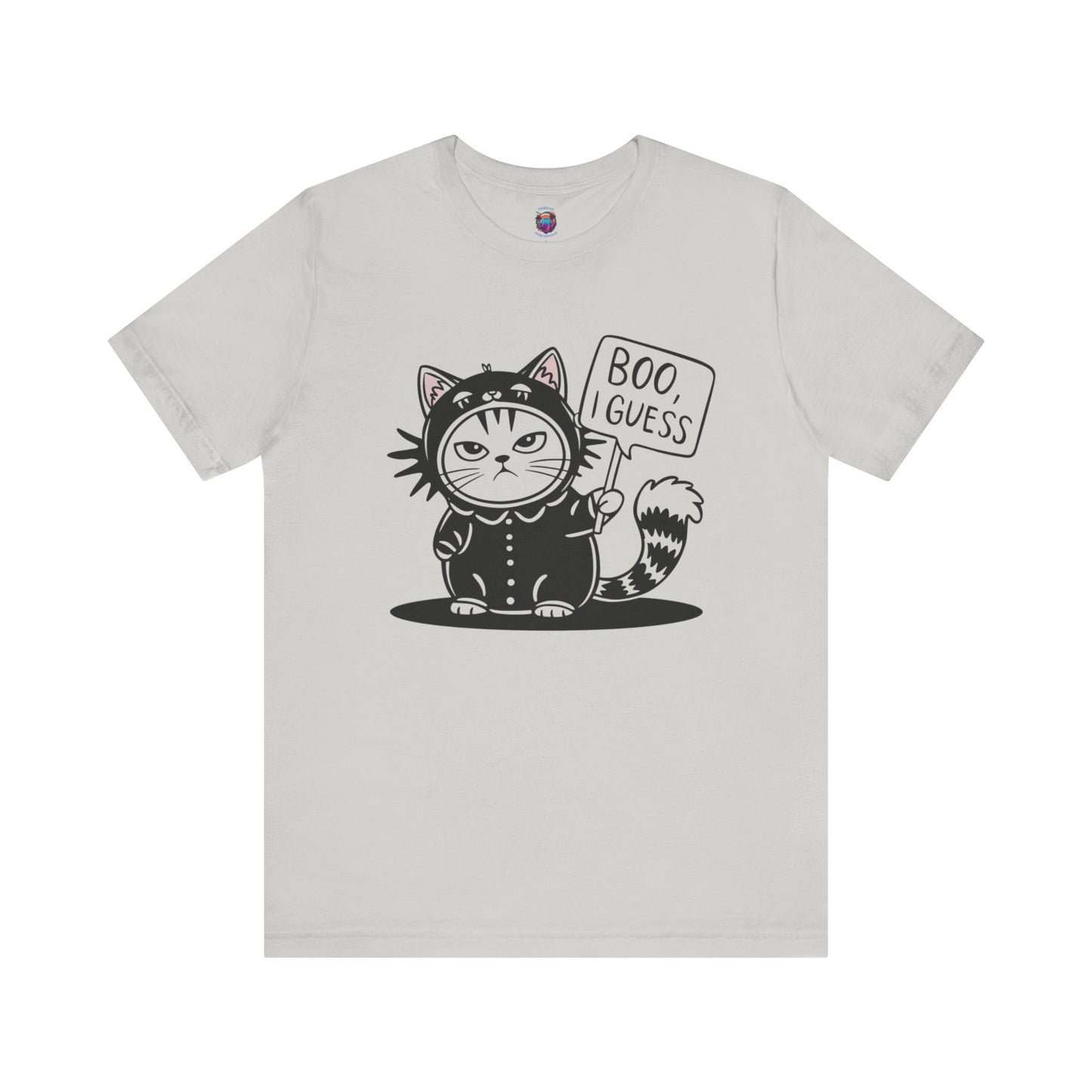 Funny Deadpan Cartoon Cat Boo, I Guess, Bella Canvas T-Shirt, Cute Halloween Costume Tee