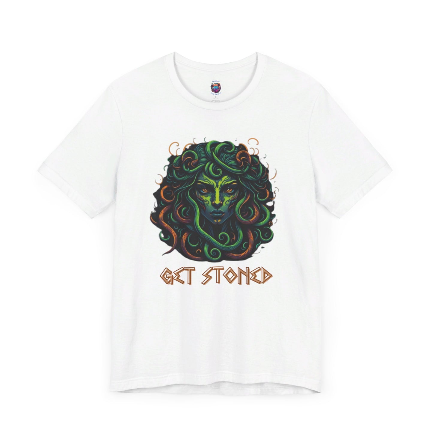 Bella Canvas Medusa "Get Stoned" Greek Style T-Shirt, Mythology-Inspired Graphic Tee, Halloween shirt, Funny Shirt, Medusa Shirt