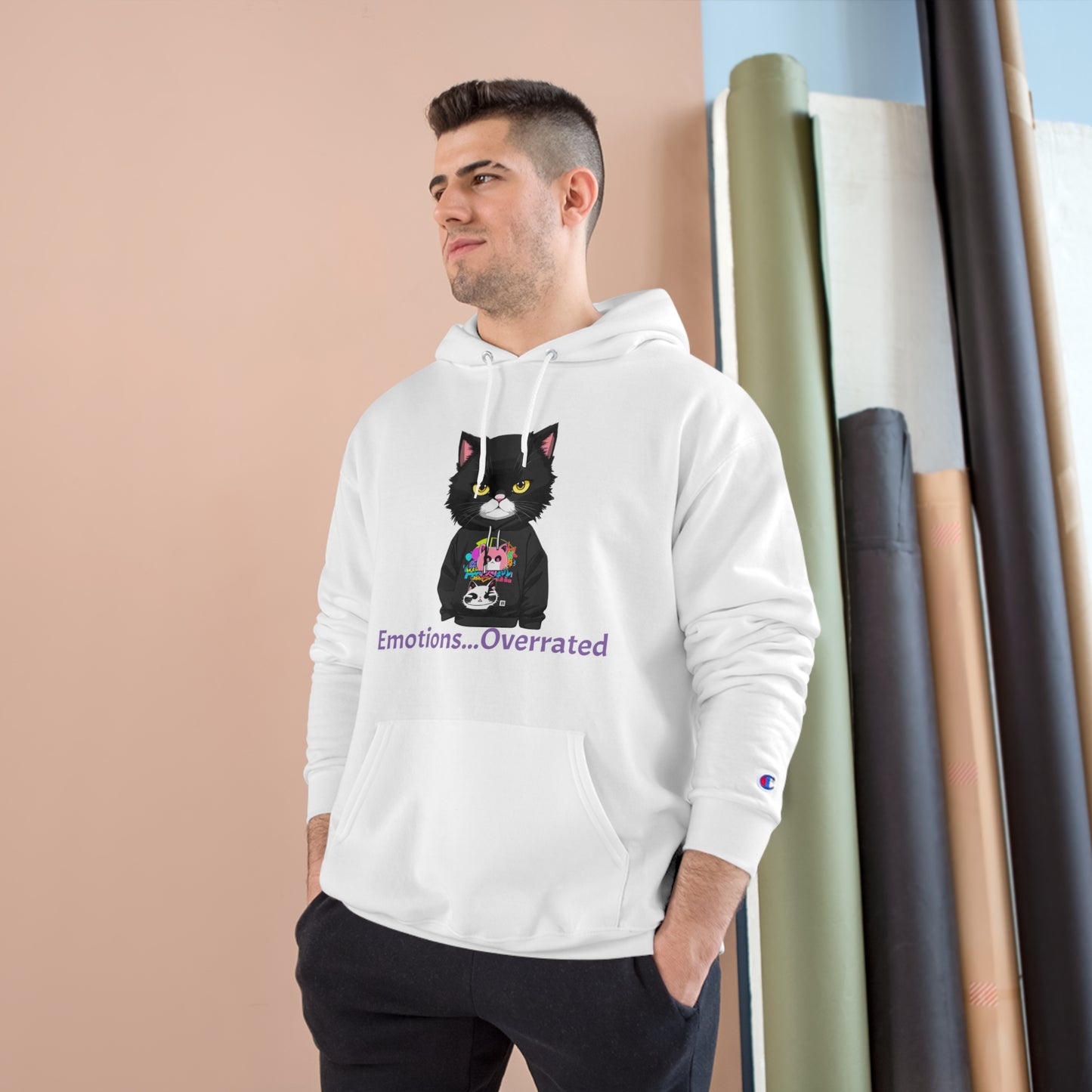 Cool Cat Sweater -  Unisex Champion Hoodie