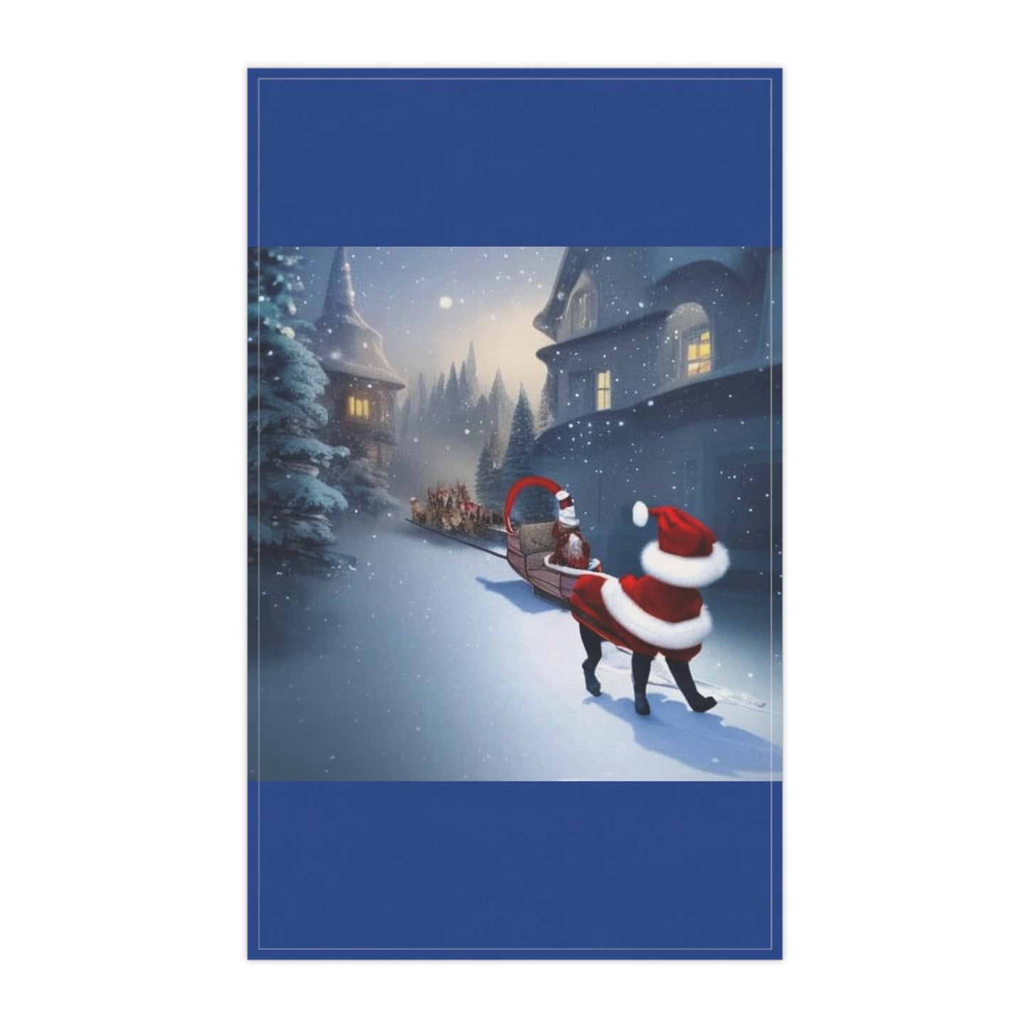 "SantaCat Sleigh" - Kitchen Towel