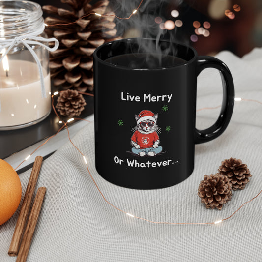 Holiday - Cool Cat 11oz Black Mug