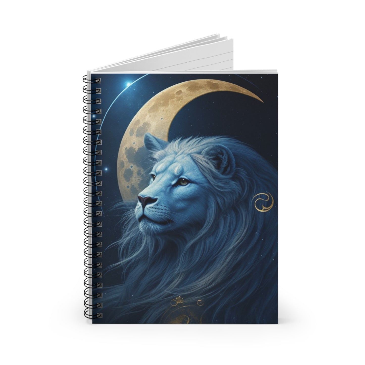 Zodiac Lion Spiral Notebook - Ruled Line Interior