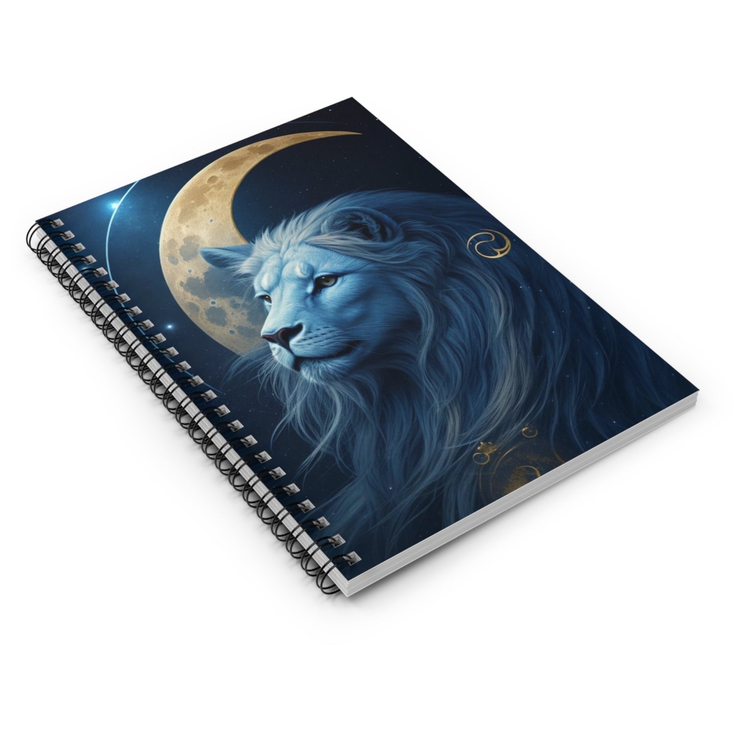 Zodiac Lion Spiral Notebook - Ruled Line Interior